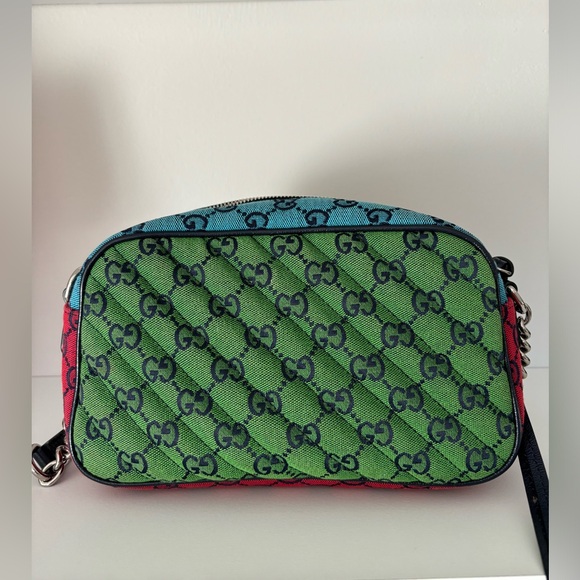 Gucci Marmont GG Quilted Multicolor Camera Crossbody Bag - Picture 3 of 11